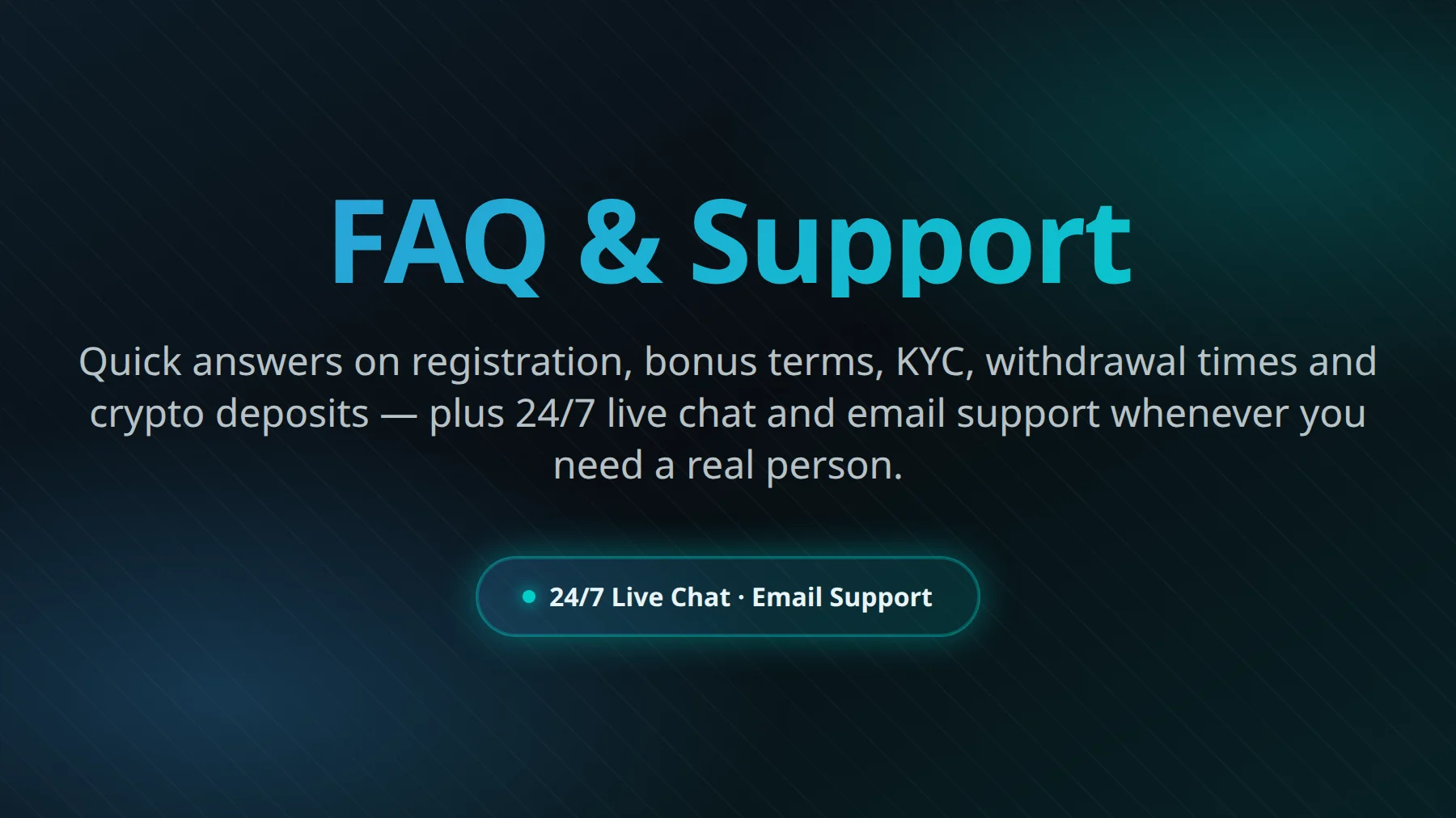 MyStake Casino FAQ - account, payments, bonuses and support questions
