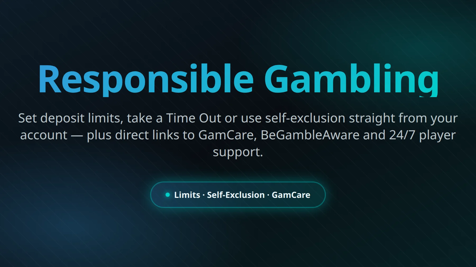 MyStake Casino responsible gambling - limits, time-outs, self-exclusion and player support